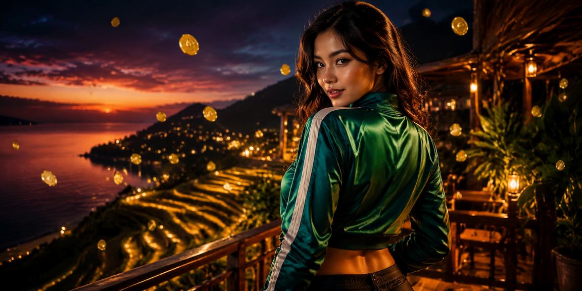 Ilustrasi bonus deposit kasino dengan suasana pantai tropis